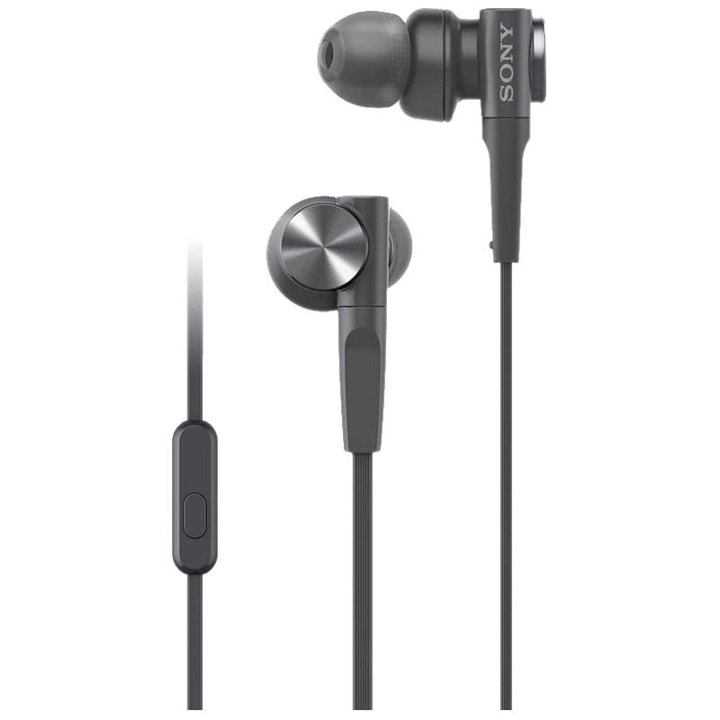 Sony MDR-XB55AP Negro - Auriculares In-Ear con cable, sonido más potente y  micrófono