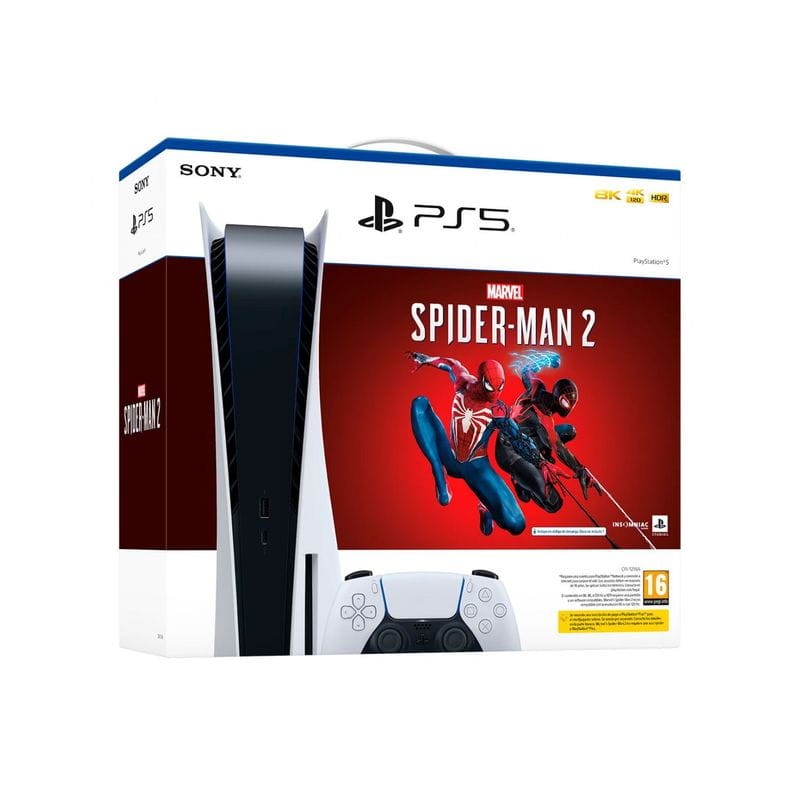Sony PlayStation 5 (Standard) Blanco + Marvel's Spider Man 2 - Ítem1