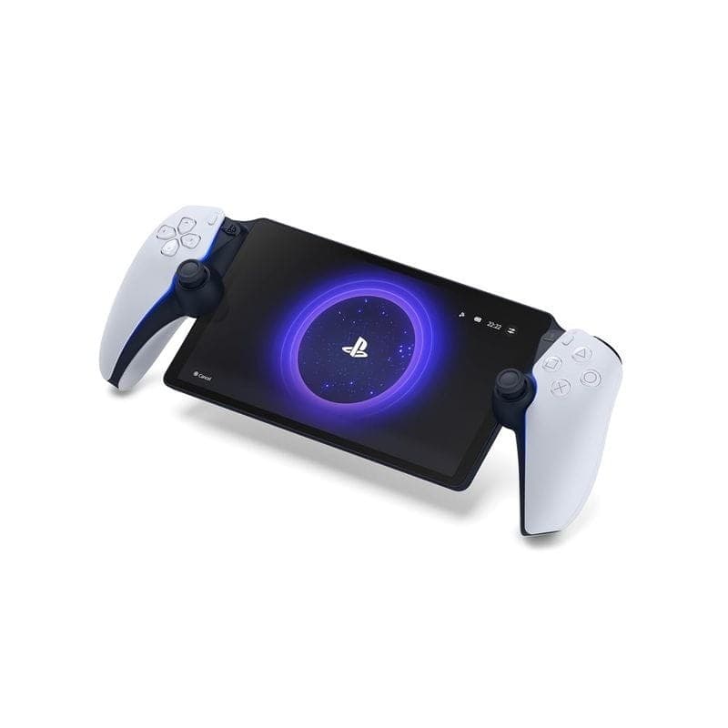 Sony PlayStation Portal Branco Renovado em estado excelente, com ecrã amplo, botões PlayStation, analógicos simétricos e acabamento branco elegante