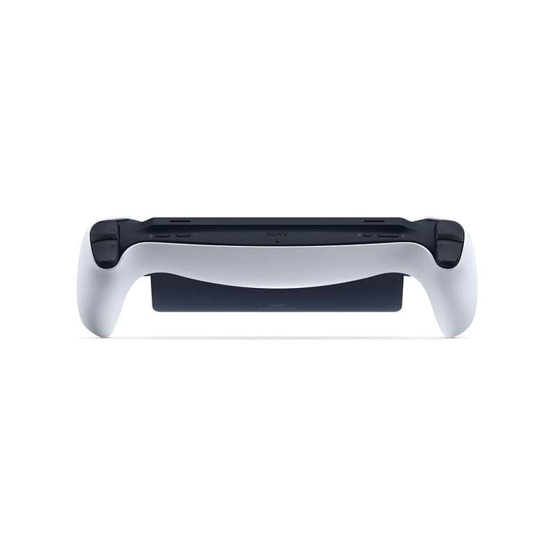 Sony PlayStation Portal Branco Renovado em excelente estado, traseira em preto e branco, gatilhos ergonômicos, design curvo e acabamento premium