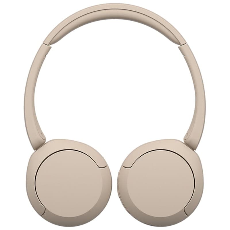 Sony WH-CH520 Creme - Vista frontal dos fones de ouvido Bluetooth