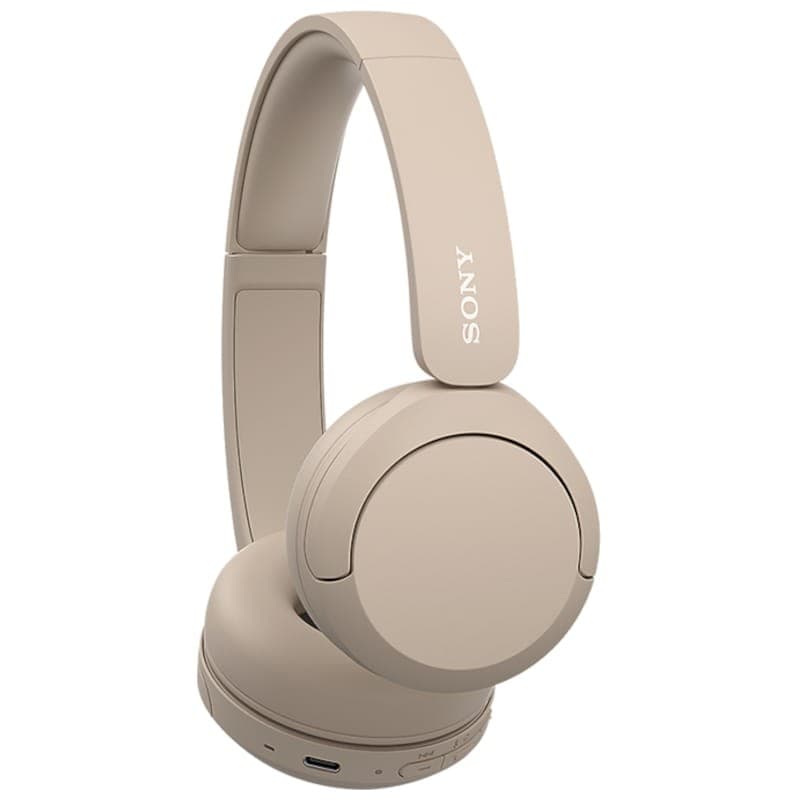 Sony WH-CH520 Creme - Vista lateral direita dos fones de ouvido Bluetooth