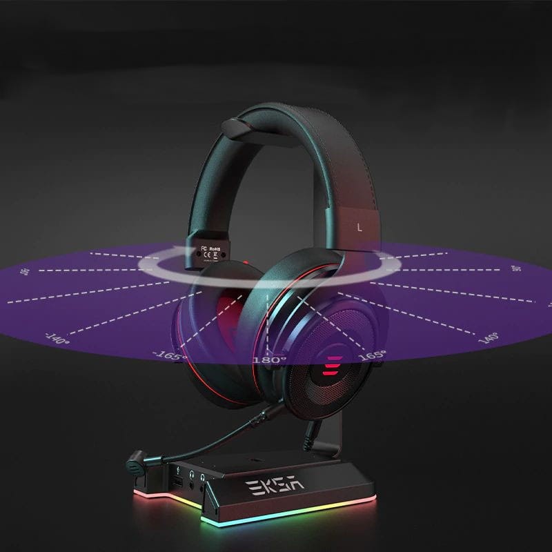 Soporte Auriculares Gaming EKSA HUB USB Sound 7.1 - Ítem3