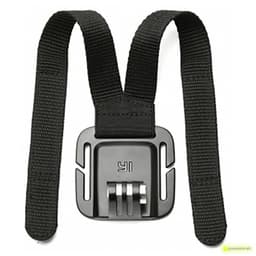 Support de casque Yi Action Camera avec plaque noire robuste et deux sangles réglables en nylon, montage à clip pour fixer la caméra fermement sur le casque