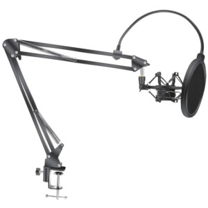 Microphone Arm Stand with Metallic Mount + Antipop Filter