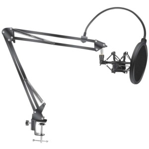 Support de Bras pour Microphone avec Araignée Métallique + Filtre Antipop