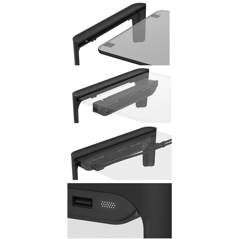 Soporte Elevador para Monitor Hub x4 USB 3.0 - Ítem2