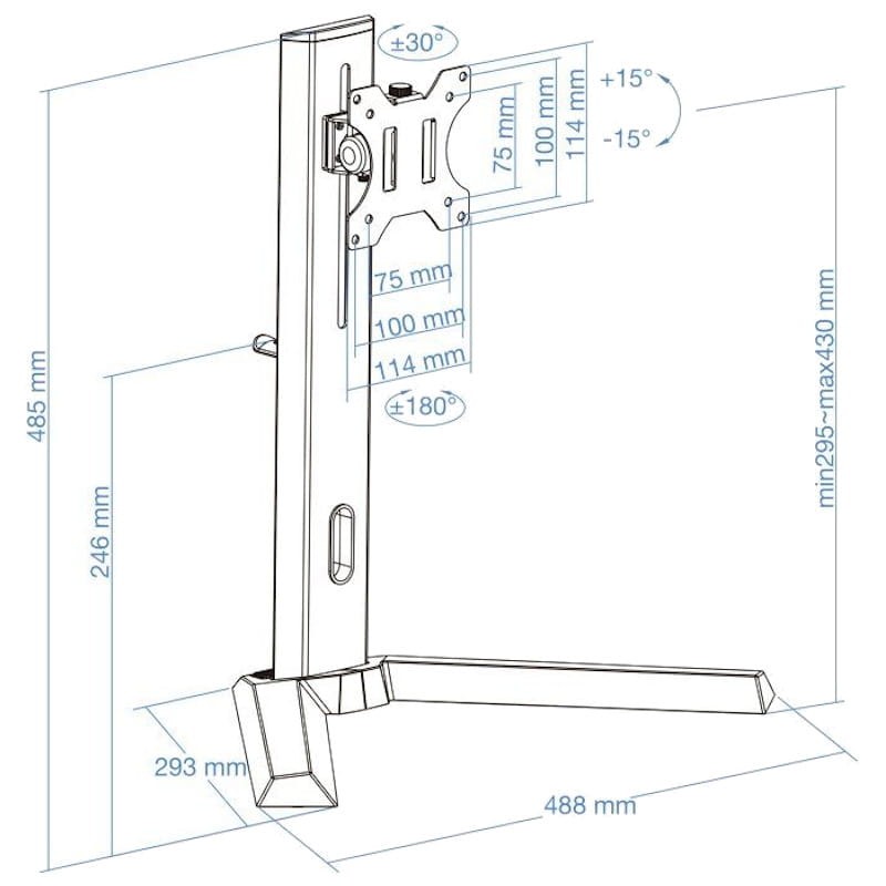 Suporte pour moniteur gaming TooQ DB1401TN-B 17-32 8KG VESA - Ítem10