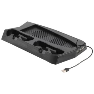 Suporte Pro Playstation 5 (PS5) Disk/Digital 3 USB/Estação de Carregamento Comandos/Ventoinha