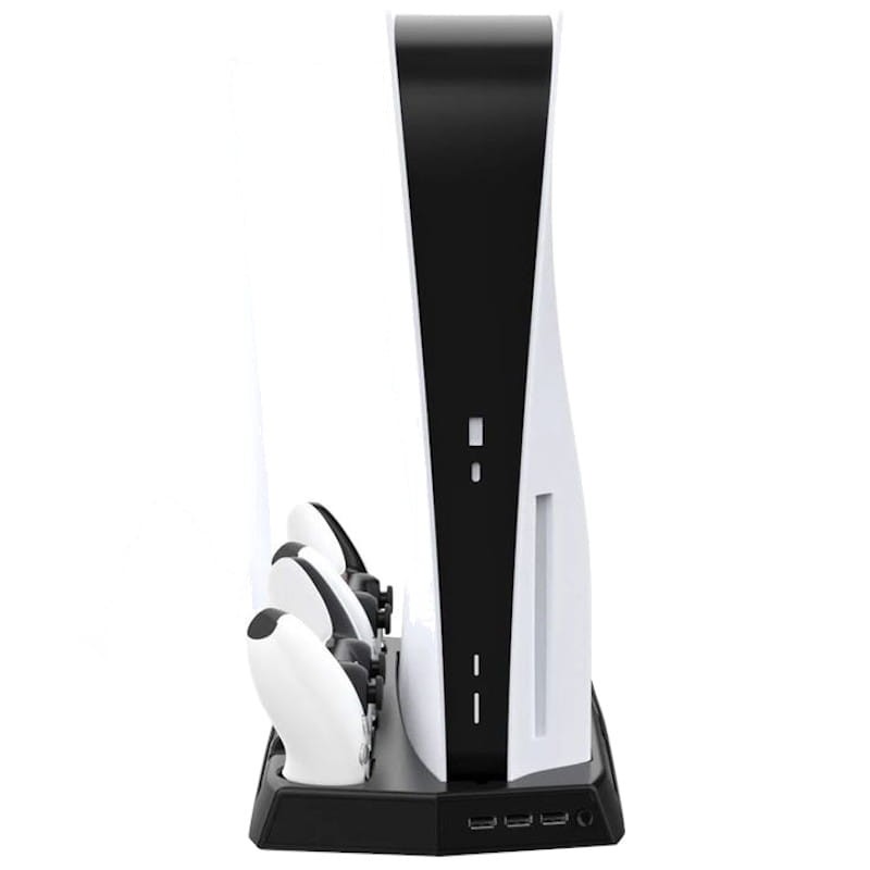 Suporte Pro Playstation 5 (PS5) Disk/Digital 3 USB/Estação de Carregamento Comandos/Ventoinha - Item2