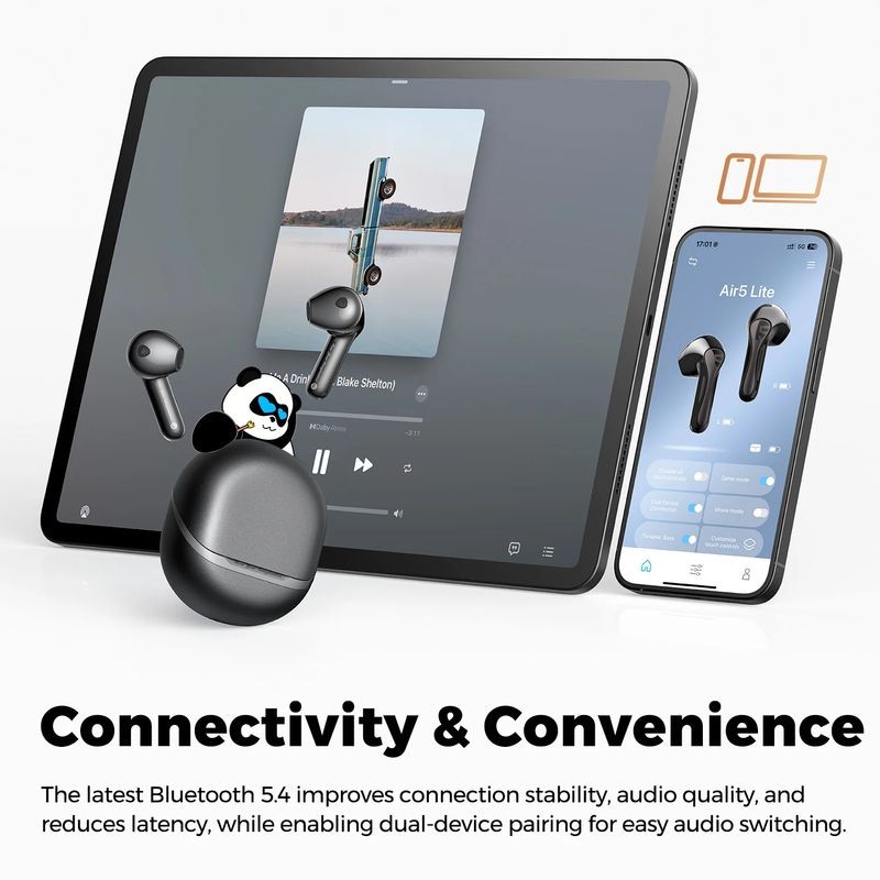 SoundPeats Air5 Lite Branco - Auriculares Bluetooth - Item3
