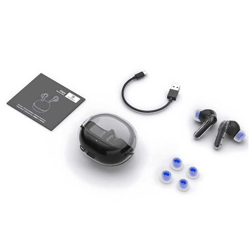 Contenido de la caja de los Auriculares SoundPEATS Clear Negro