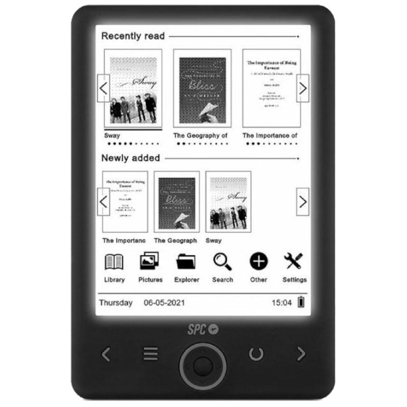 SPC Dickens Light 2 eReader 8Go avec Éclairage avant Dimmable Noir - Ítem