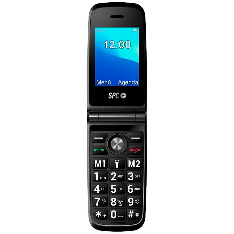 vista frontal del Teléfono móvil SPC Titan desplegado
