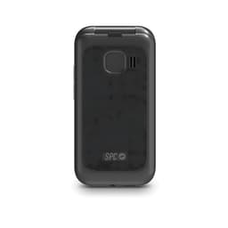 Vista frontal trasera del Teléfono Móvil SPC WILD 4G Negro con detalle del botón SOS