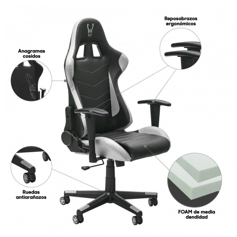 Woxter Stinger Station Negro/Blanco - Silla gaming - Ítem1