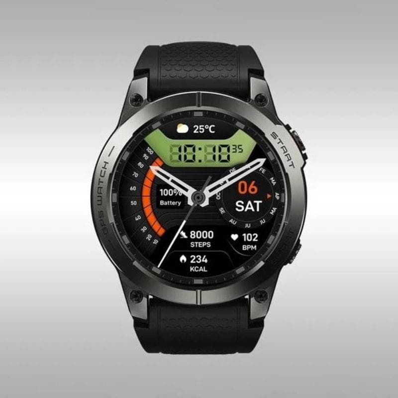 Zeblaze Stratos 3 Pro Black - Montre intelligente avec horloge analogique