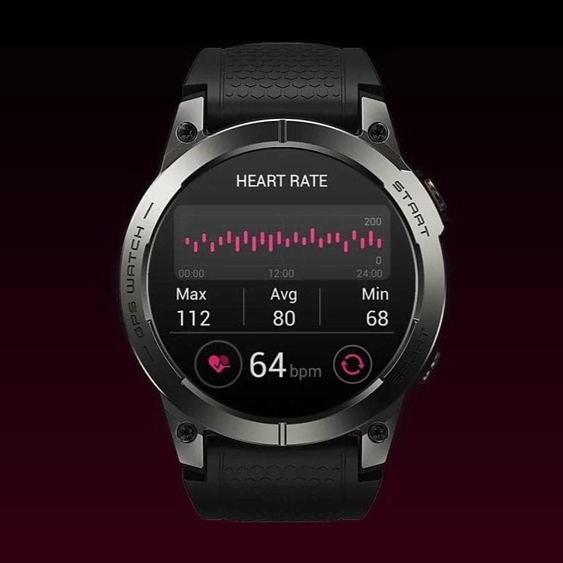 Zeblaze Stratos 3 Pro Black - Smartwatch avec suivi de la fréquence cardiaque image