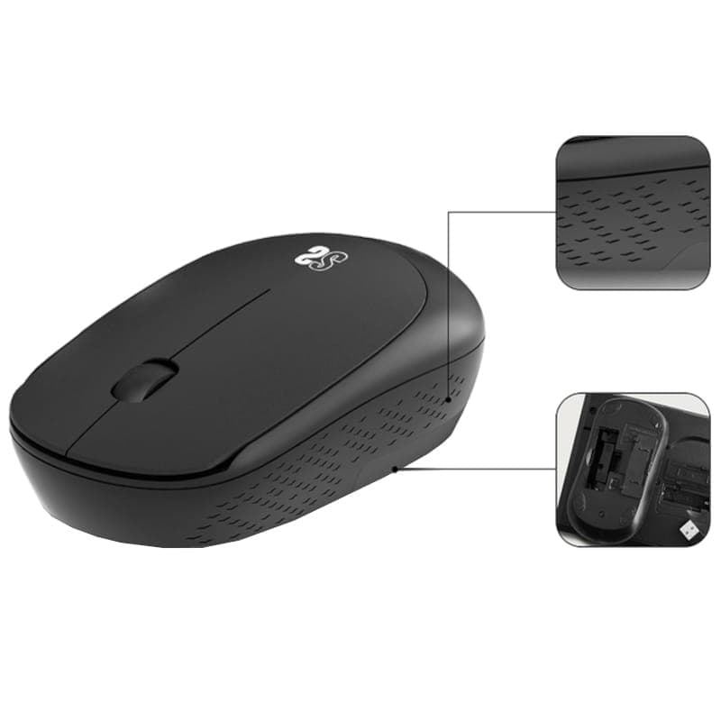 Subblim Business Plus Wireless Noir - Souris PC - 1200 DPI Détail du compartiment Connecteur Rf