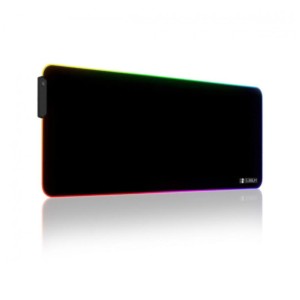 Tapis de souris Subblim XL Premium LED RVB 9 couleurs Noir