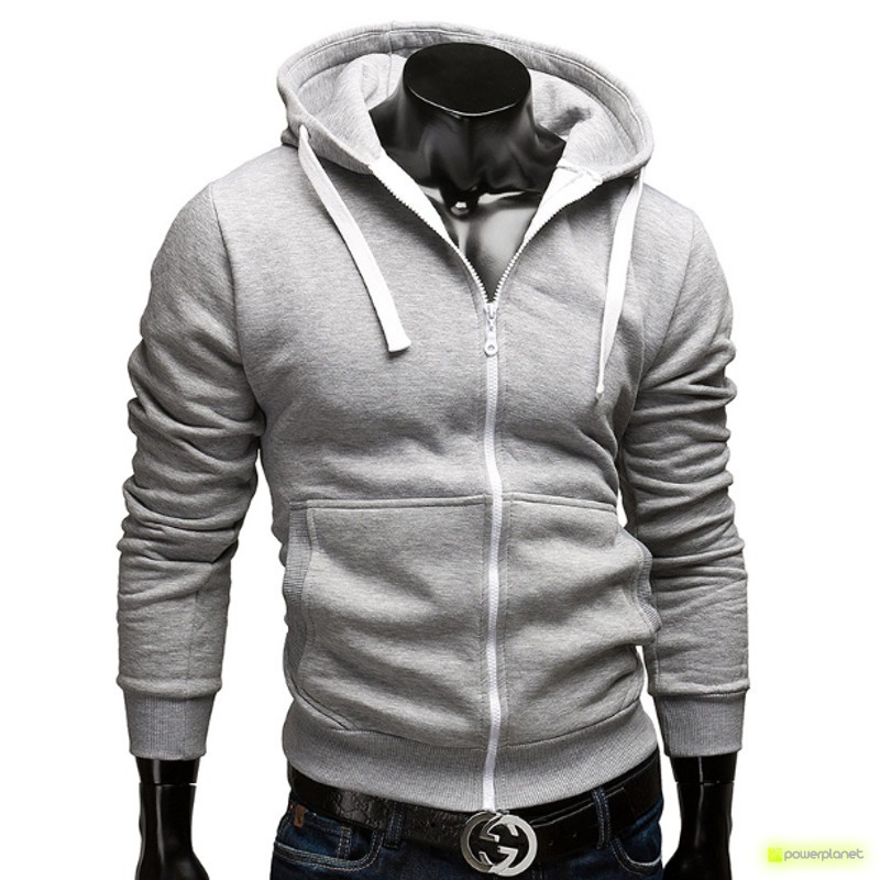 sudadera gris hombre