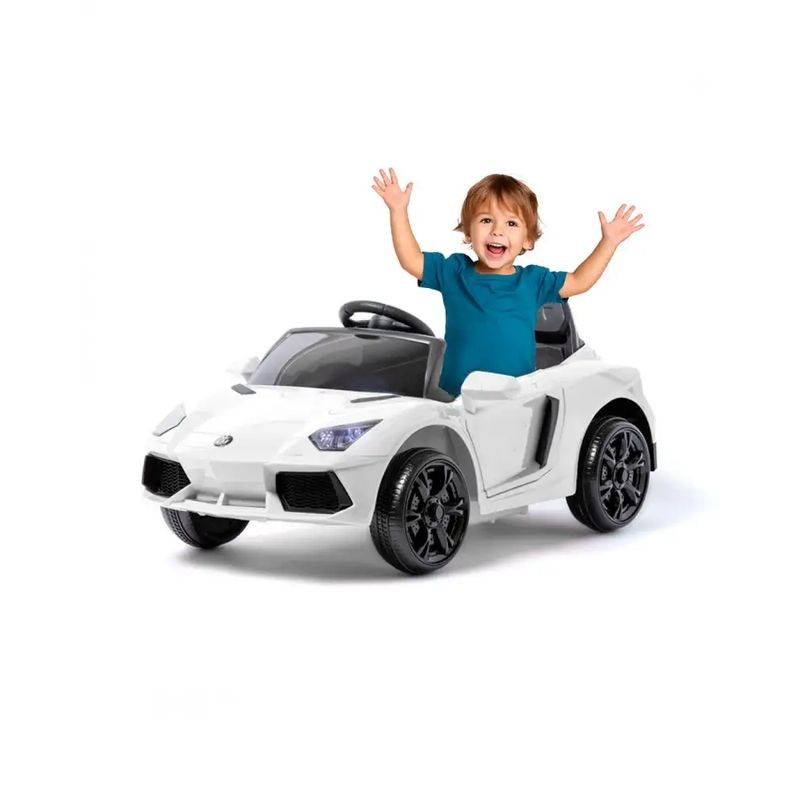 Super Deportivo Estilo Lamborghini 12V Blanco - Coche eléctrico para niños - Ítem1