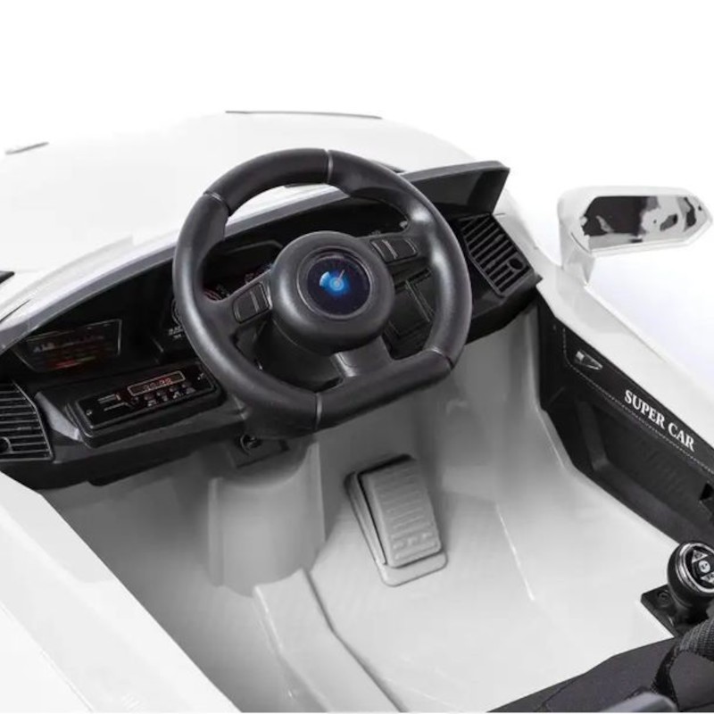Super Deportivo Estilo Lamborghini 12V Blanco - Coche eléctrico para niños - Ítem8