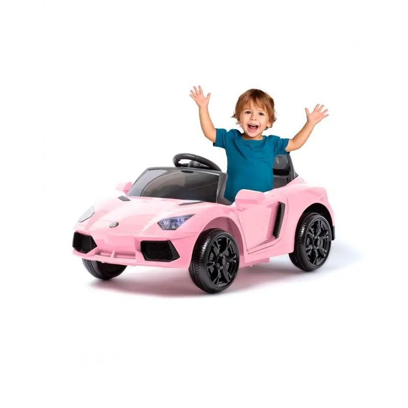 Super Desportivo Style Lamborghini 12V Rosa - Carro elétrico para crianças - Item1
