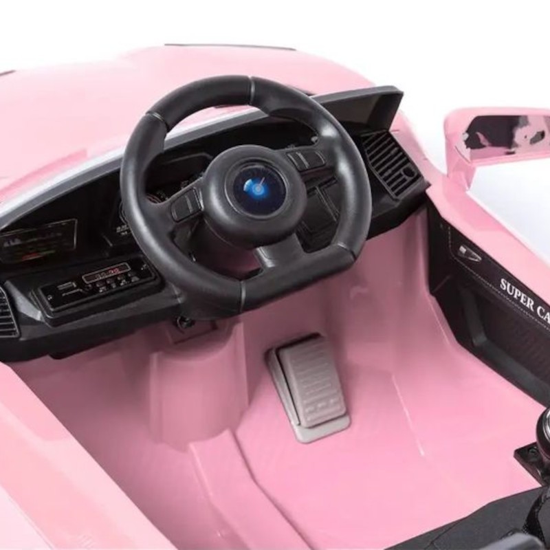 Super Desportivo Style Lamborghini 12V Rosa - Carro elétrico para crianças - Item9