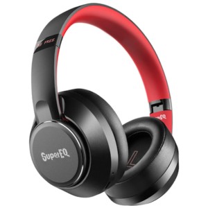 Super EQ S1 Noir et Rouge - Casque Bluetooth