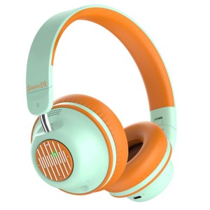 Super EQ S2 Vert et Orange - Casque Bluetooth