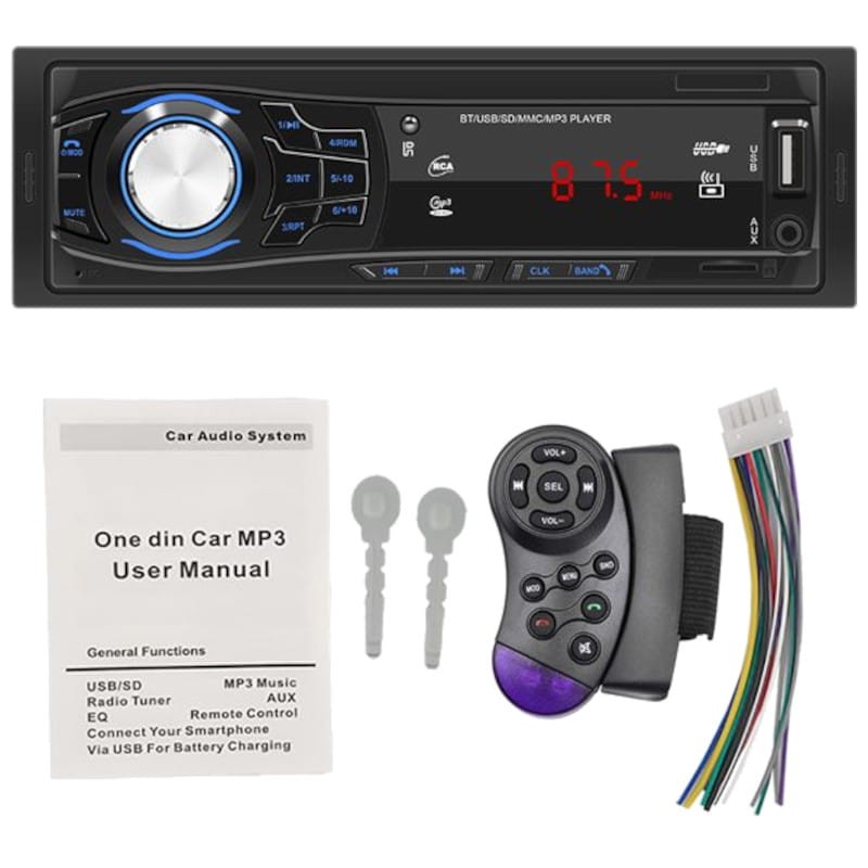 Auto-rádio 1 DIN SWM 1428 USB Preto - Item7