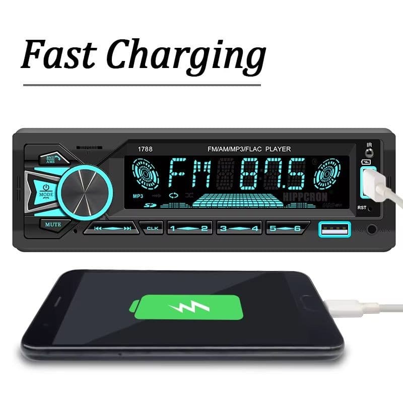 Carregamento rápido de Autorrádio 1 DIN SWM 1789 Bluetooth Preto
