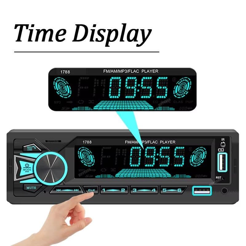 Ecrã de Autorrádio 1 DIN SWM 1789 Bluetooth Preto
