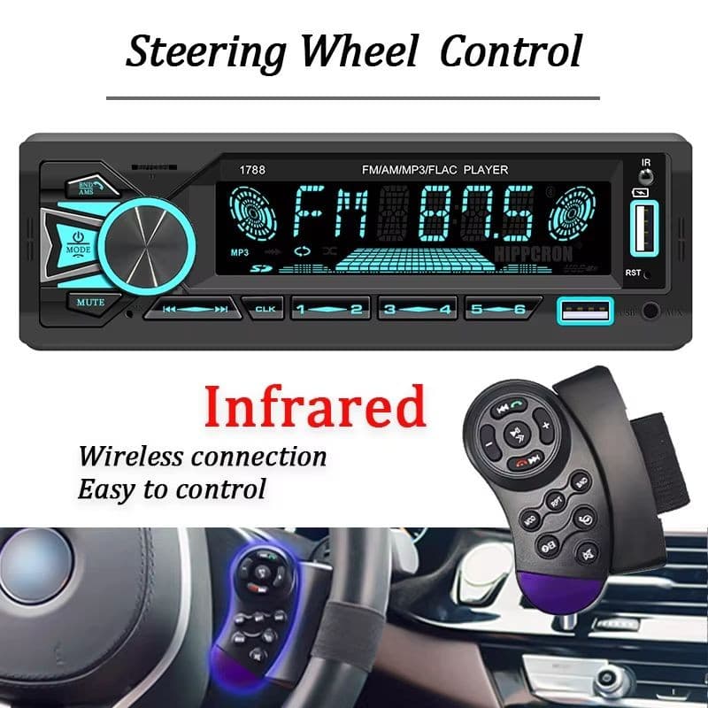 Controlo remoto de Autorrádio 1 DIN SWM 1789 Bluetooth Preto