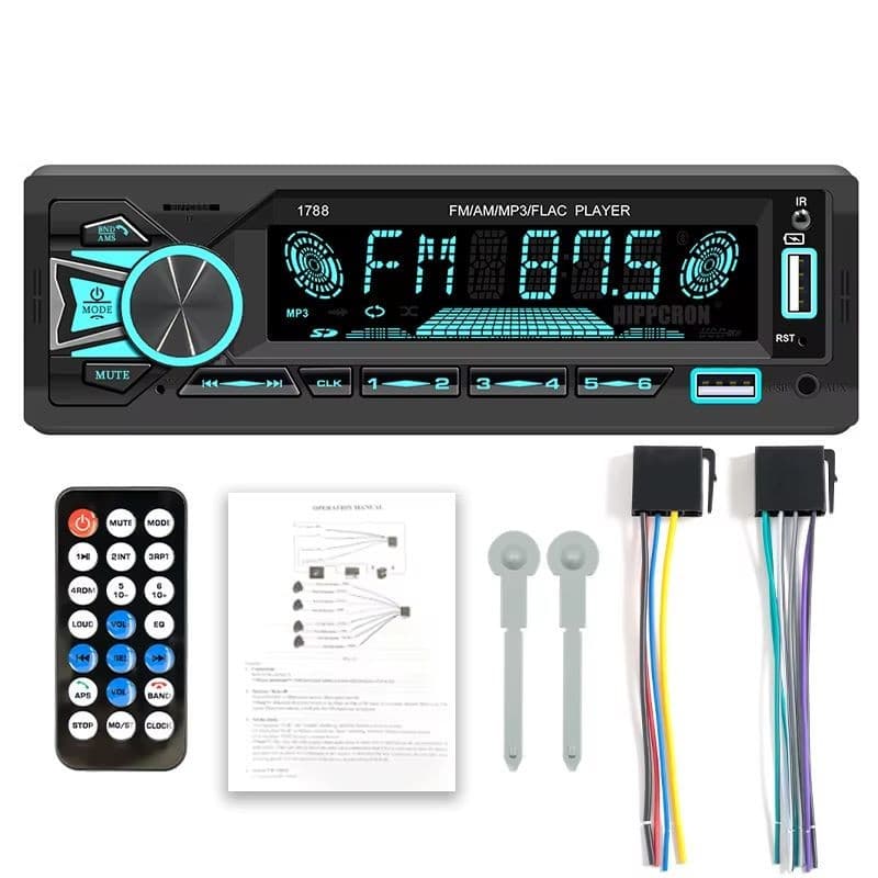 Conteúdo da caixa de Autorrádio 1 DIN SWM 1789 Bluetooth Preto