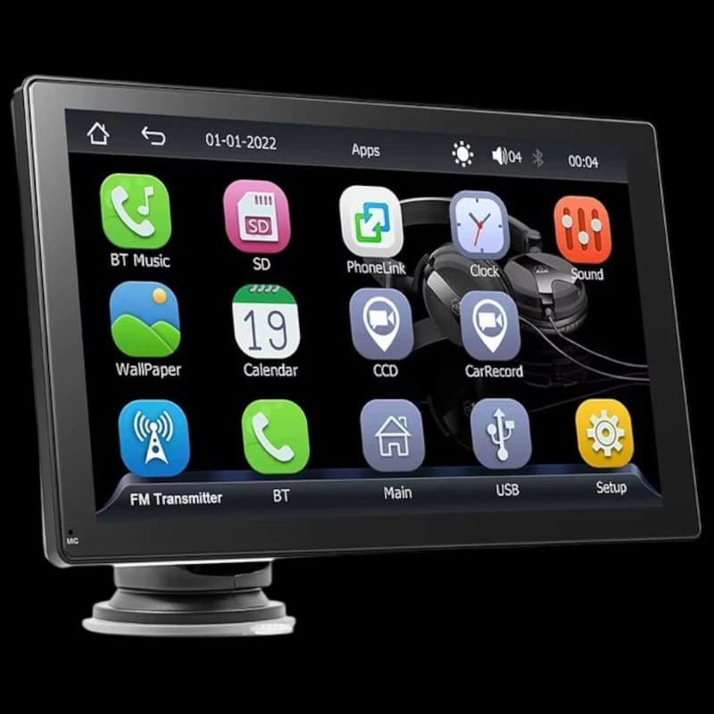 Pantalla táctil universal SWM B5308 9 Pulgadas Carplay y Android Auto Negro - Reproductor multimedia para coche