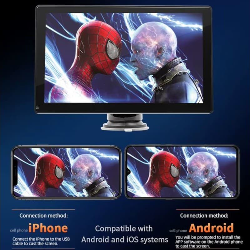 MirrorLink de Pantalla táctil universal SWM B5308 Negro - Reproductor multimedia para coche