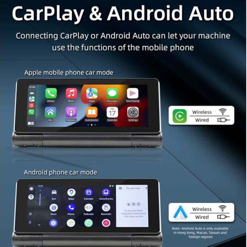 Pantalla táctil universal SWM B5369 6.86 pulgadas Carplay/Android Auto Inalámbrico Negro - Reproductor multimedia para coche - Ítem5