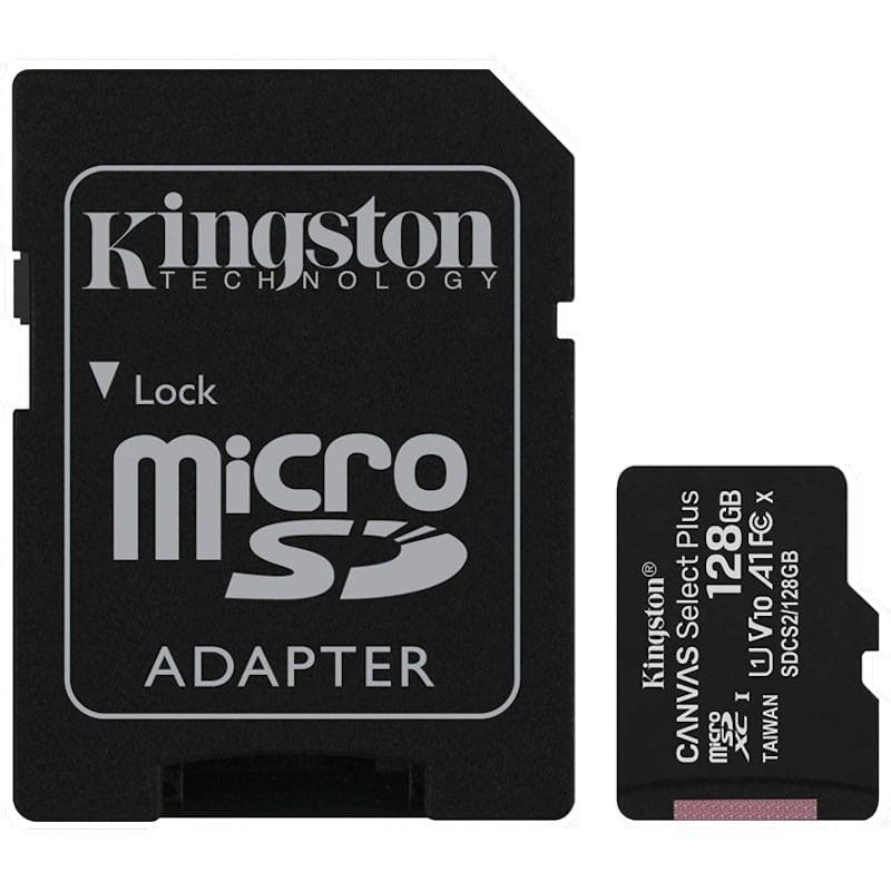Kingston Canvas Select Plus MicroSDXC 128GB Classe 10 UHS-I + Adaptador - Item