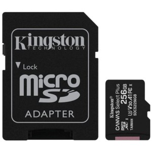 Kingston Canvas Select Plus MicroSDXC 256GB Classe 10 UHS-I + Adaptador