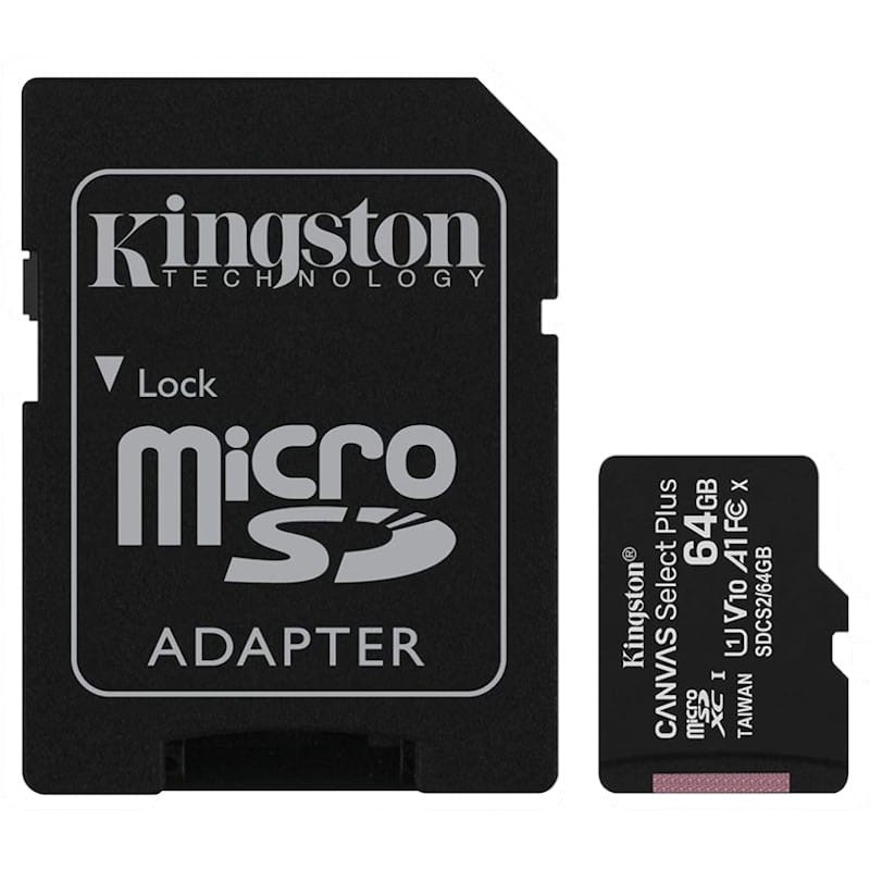 Kingston Canvas Select Plus MicroSDXC 64GB Clase 10 UHS-I + Adaptador - Ítem
