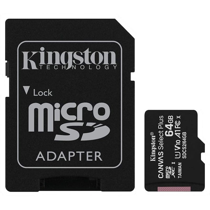 Kingston Canvas Select Plus MicroSDXC 64 GB Classe 10 UHS-I + Adaptador - Item