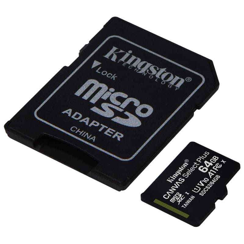 Kingston Canvas Select Plus MicroSDXC 64 Go Classe 10 UHS-I + Adaptateur - Ítem1