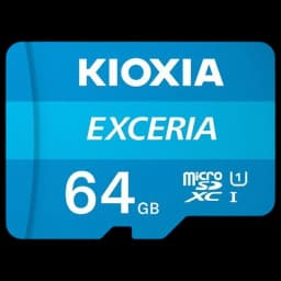 Kioxia Exceria MicroSDXC 64 Go Classe 10 UHS-I + Adaptateur