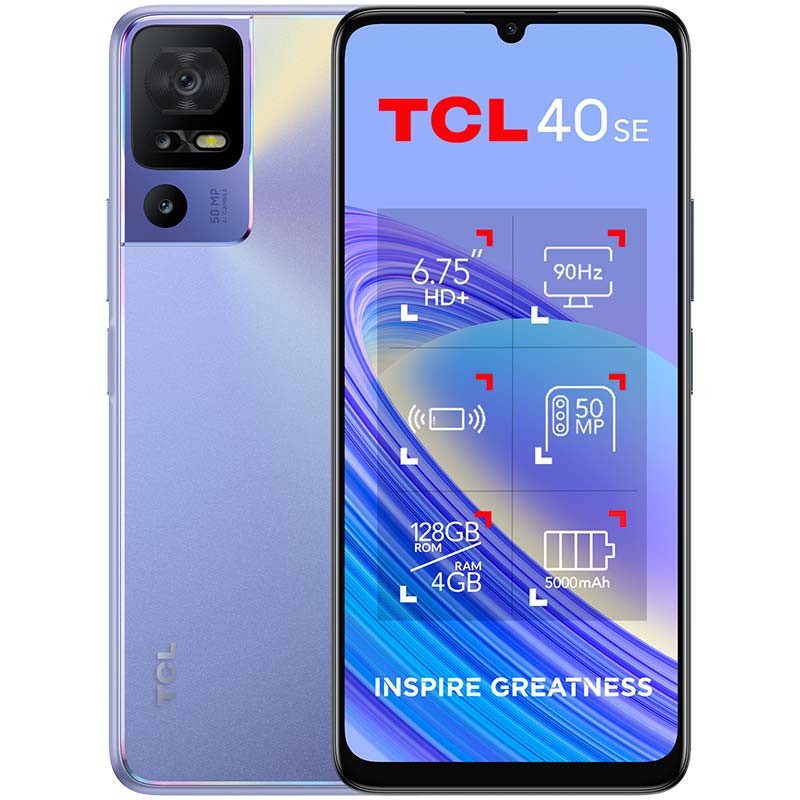 TCL 40 SE 6GB/256GB Púrpura - Teléfono móvil