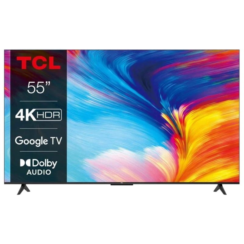 TV LED 55  TCL 55P635, LCD, 4K HDR TV, Google TV, Control por voz, Smart  TV, Dolby Audio, HDR10, Negro
