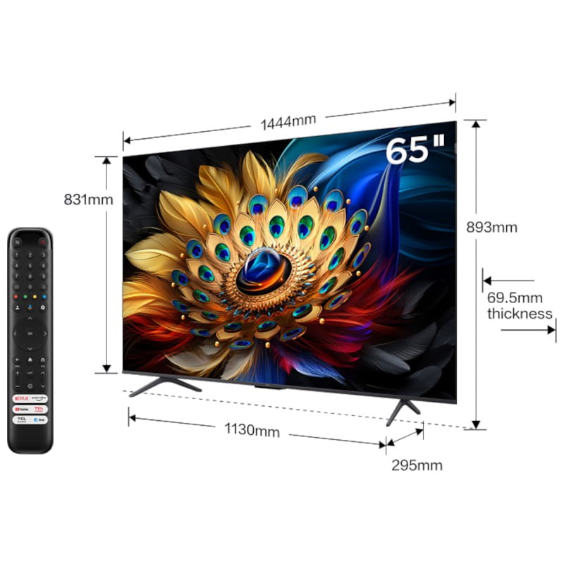 TCL C65 Series 65C655 65 4K Ultra HD Smart TV Wifi Titanio - Televisor - Ítem8