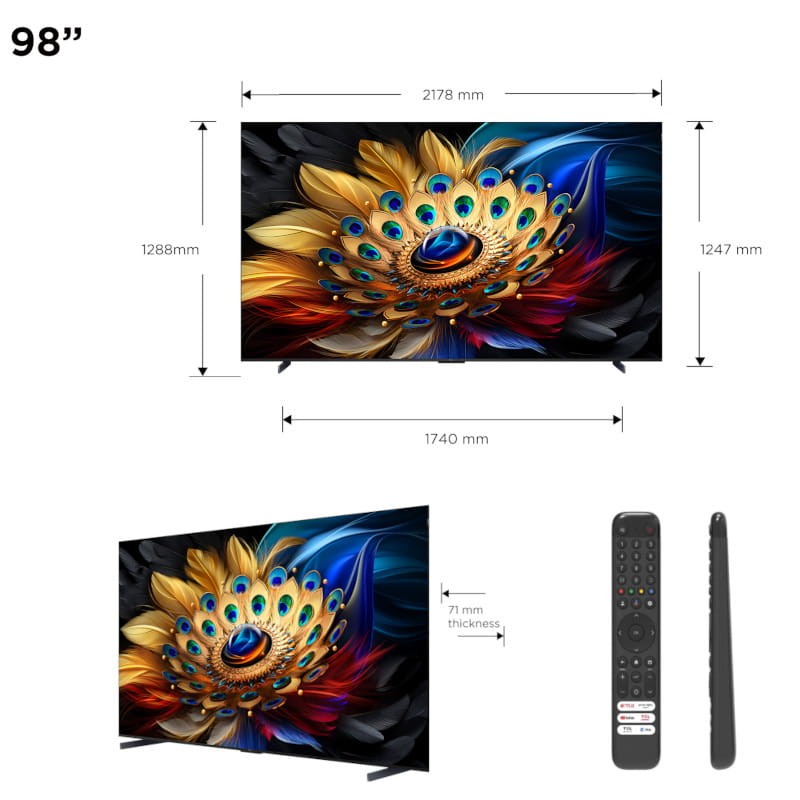 TCL C65 Série 98C655 98 4K Ultra HD Smart TV Wifi Titanium - Televisão - Item8