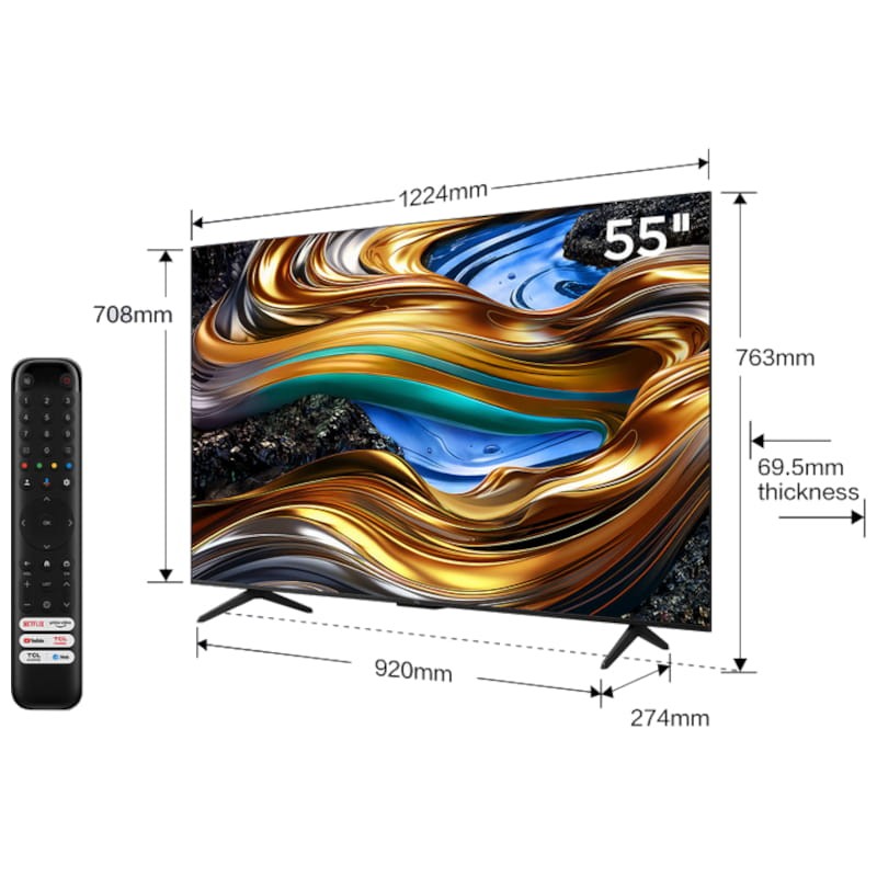 TCL P75 Series 55P755 55 4K Ultra HD Smart TV Wifi Titanium - Télévision - Ítem8